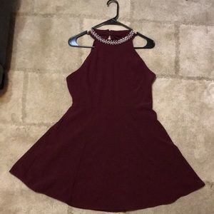 Dark Maroon Bling Dress